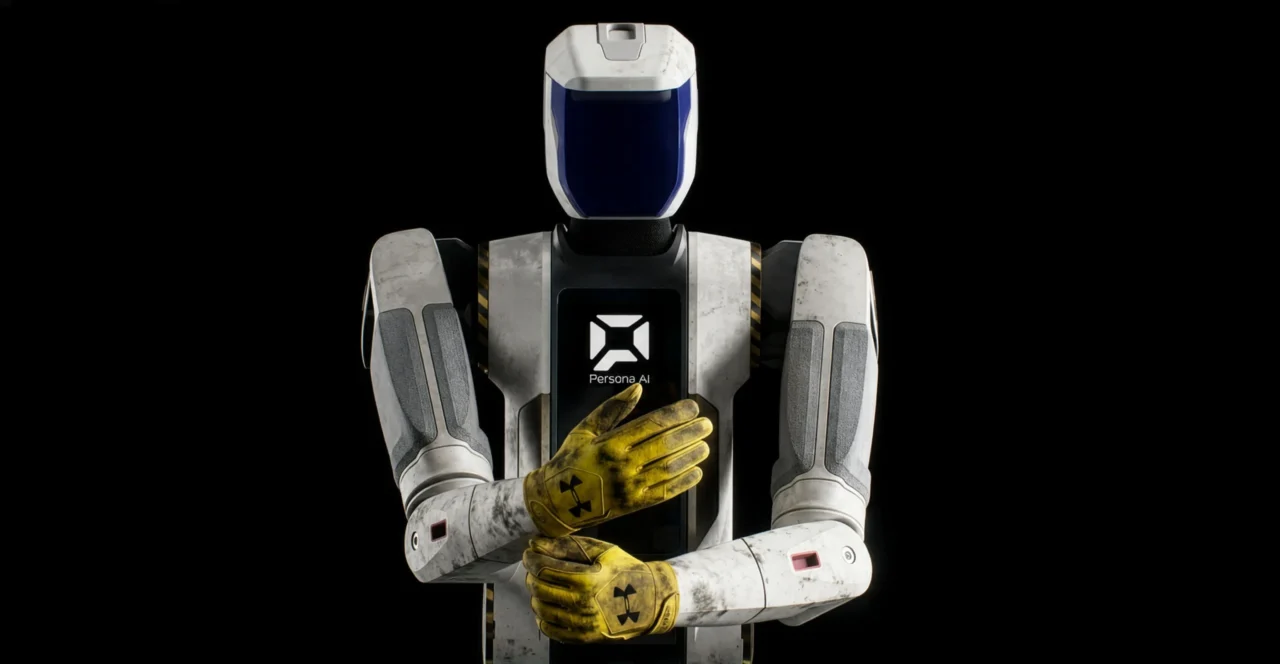 This is an image of a Persona AI humanoid with under armour gloves
